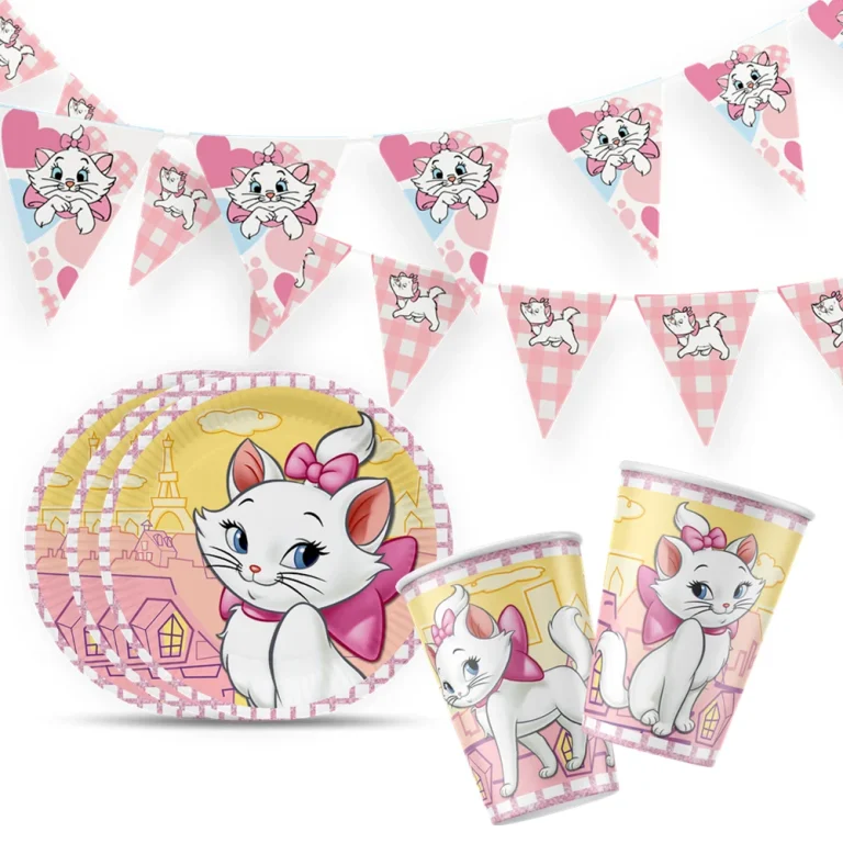 Pink Marie Cat pribor za dečiji rođendan – sve što je potrebno za savršenu zabavu vaše princeze! – DEKORACIJA ZA PROSLAVU
